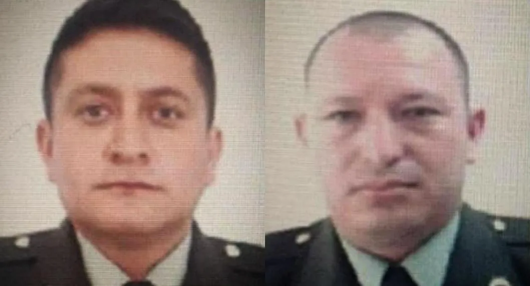 Los dos policías que murieron en desplome del puente de La Vieja este miércoles 12 de abril del 2023.