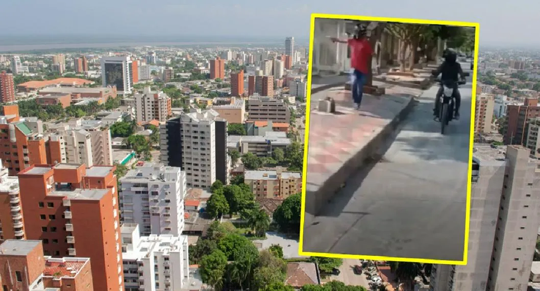 Motorizados balaron una casa en Barranquilla.