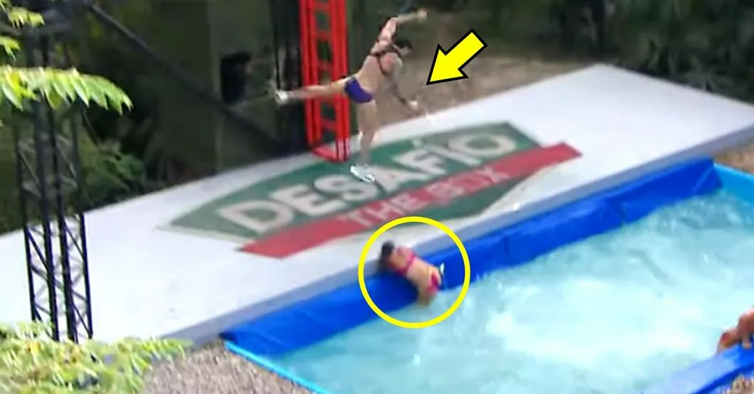 Accidente en el 'Desafío': Bogdán cae afuera de piscina; Kate se salvó.