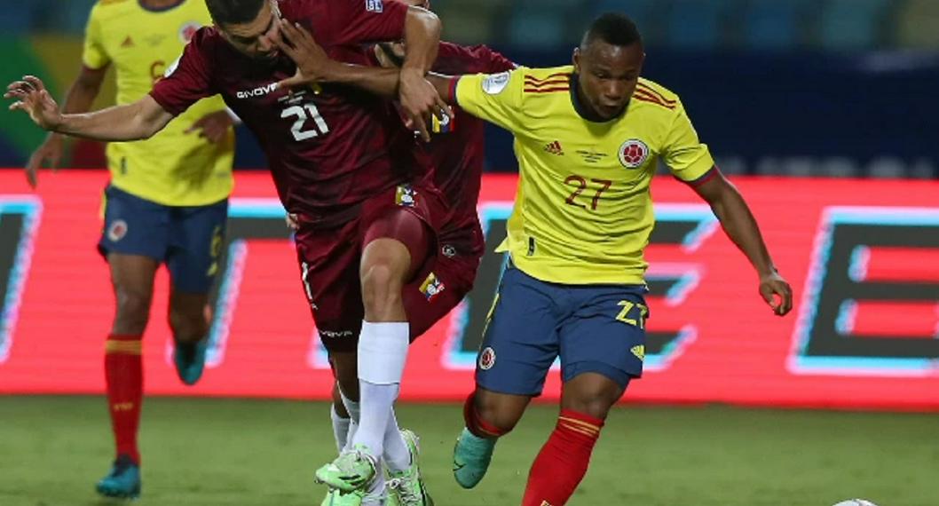 Jaminton Campaz con la Selección Colombia, ahora que le tiró una pulla a Nestor Lorenzo por no llevarlo a la Selección.