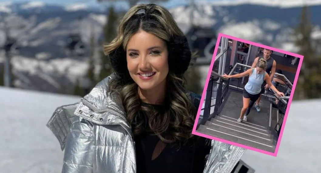 Daniela Álvarez, modelo y presentadora colombiana de vacaciones, quien recientemente logró subir las escaleras sin apoyarse desde su amputación