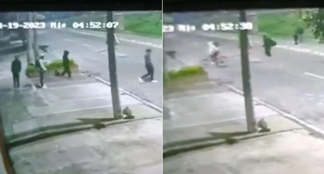 Aparecen video del robo en el que ciclista mató a un ladrón con arma de fuego.