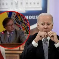 Primera foto de Gustavo Petro y Joe Biden en la Casa Blanca de Estados Unidos.