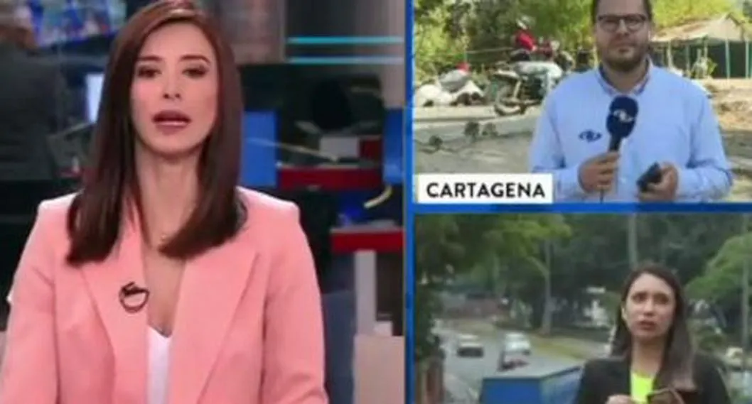 Los periodistas de Noticias Caracol supieron maniobrar una situación en vivo