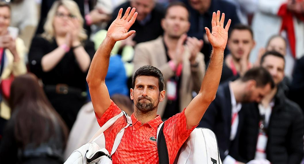 BANJA LUKA, BOSNIA AND HERZEGOVINA - APRIL 21: Novak Djokovic of Serbia salutes to the fans after the match against Dusan Lajovic of Serbia at the ATP 250 Srpska Open 2023 Quarterfinal match at National Tennis Center on April 21, 2023 in Banja Luka, Bosnia and Herzegovina. (Photo by Srdjan Stevanovic/Getty Images)