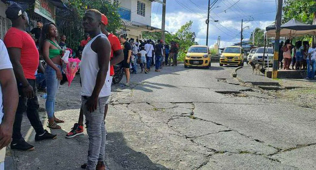 Foto de personas desplazadas por enfrentamientos con el Eln