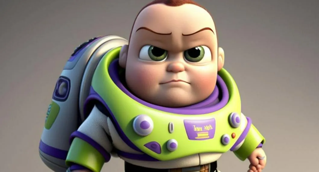 Buzz Lightyear de Toy Story a propósito de cómo se verían los personajes si fueran bebés.