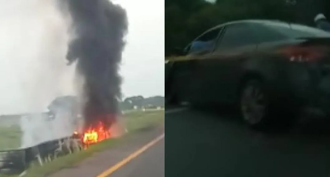 Accidente en carretera del Cesar: carro invadió carril y chocó con camión