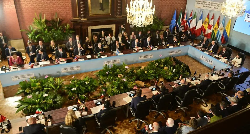 Foto de la Conferencia internacional sobre el proceso político en Venezuela, este 25 de abril del 2023.