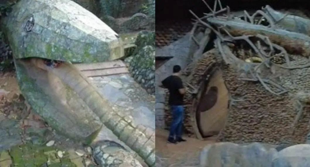 Así es la casa de la serpiente que está oculta en Colombia. Recientemente, un video sobre esta vivienda abandonada circuló en redes y se viralizó.