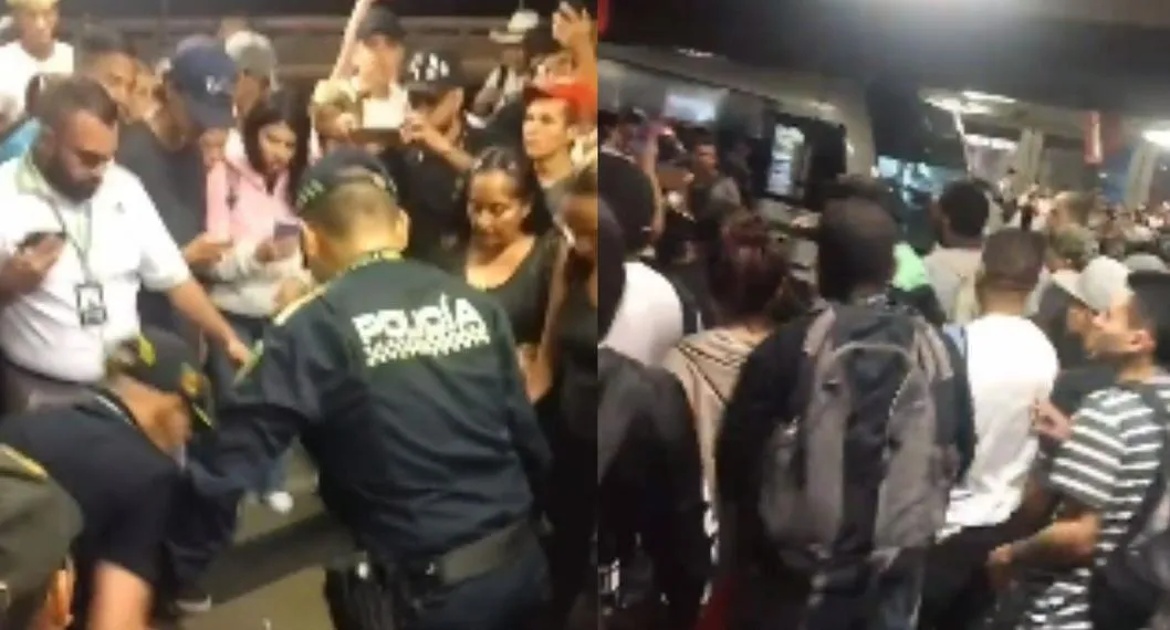 Pasajeros golpearon a dos hombres que pillaron robando en el Metro de Medellín