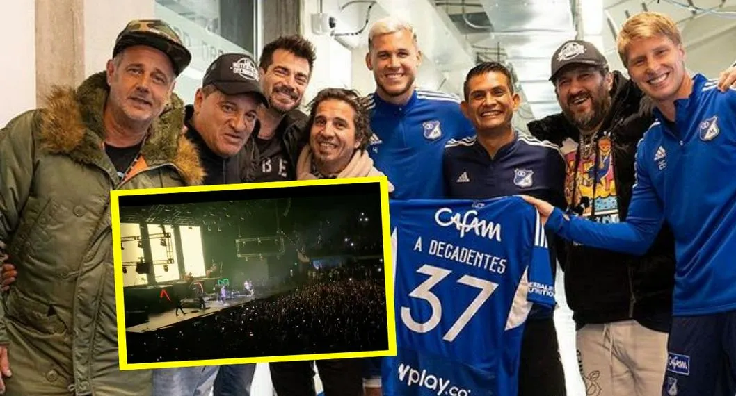 En el Movistar Arena se vio que los hinchas y barras de Millonarios se toman concierto de Los Auténticos Decadentes en Bogotá | Canciones de cancha