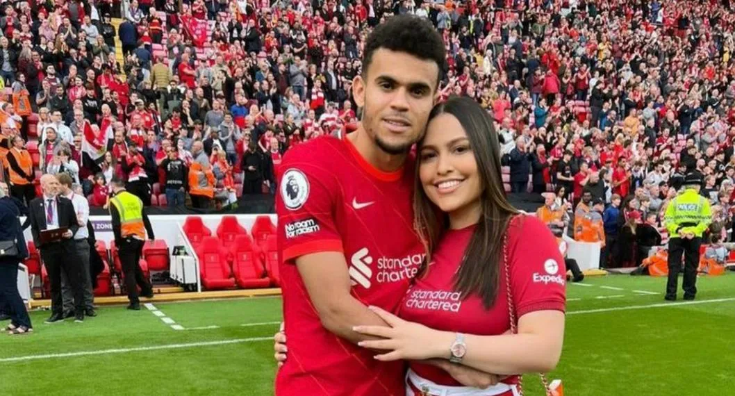 Luis Díaz y su esposa, Geraldine Ponce, a propósito de lo que le dijo por su gol con Liverpool.