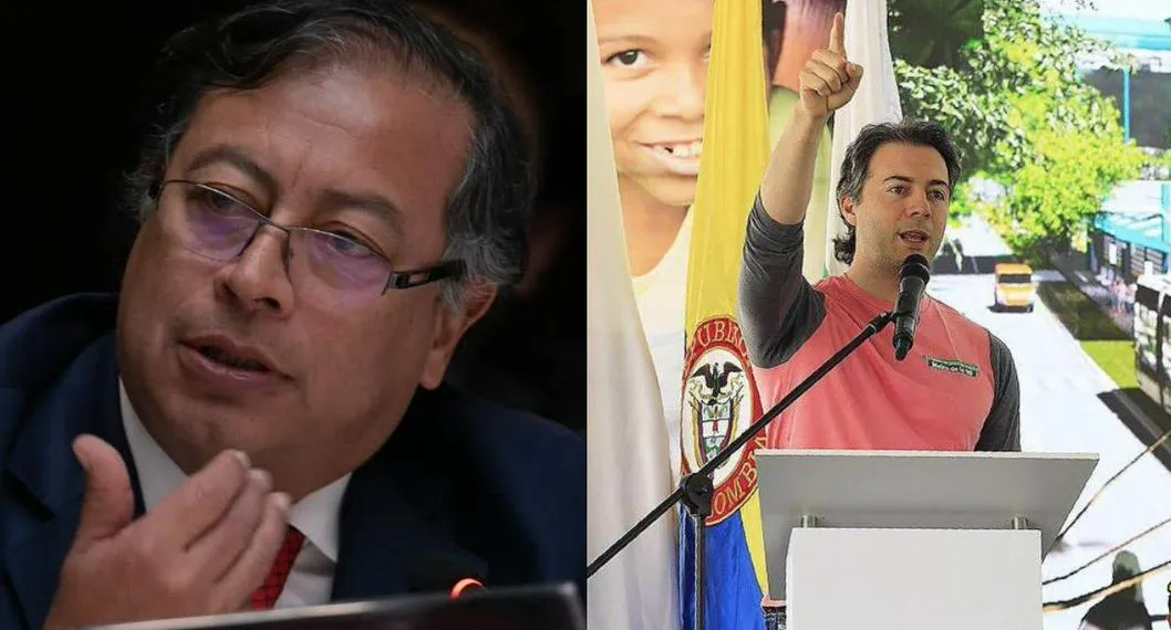 Gustavo Petro, mandatario de Colombia, y Daniel Quintero, alcalde de Medellín. Al segundo mencionado, a Petro le sonó como un posible próximo presidente de Colombia