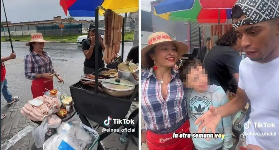 En Bogotá, niño emprendedor ayuda a su mamá a salir adelante vendiendo chorizos