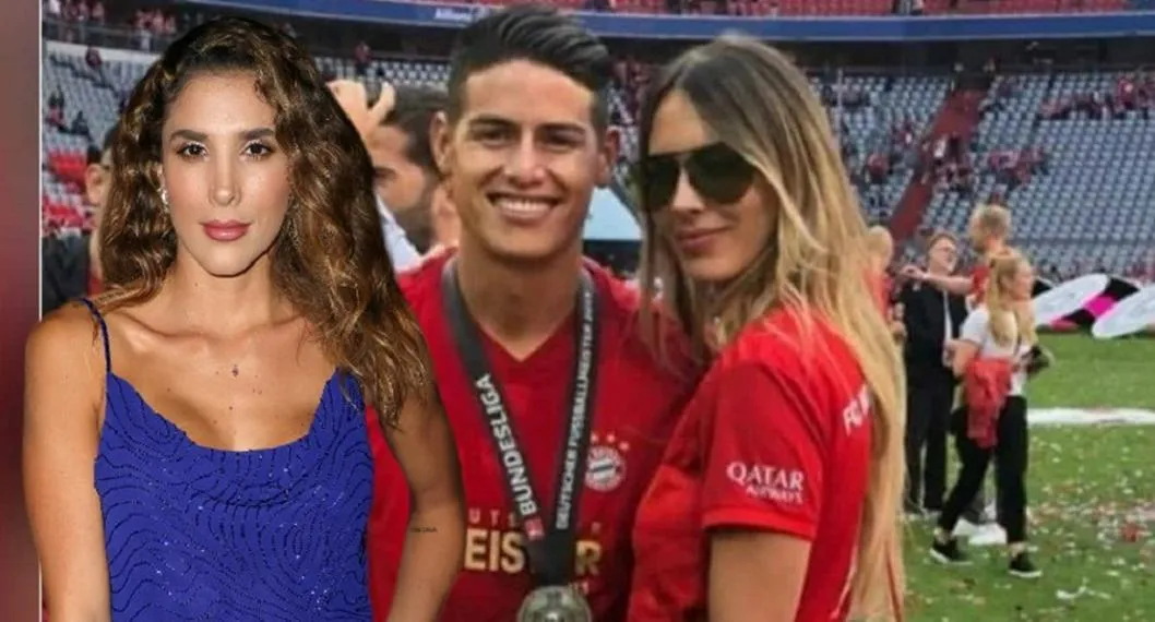 Daniela Ospina, James Rodríguez y Shannon de Lima, en nota sobre que la modelo venezolana reaccionó al embarazo de la antiqueña