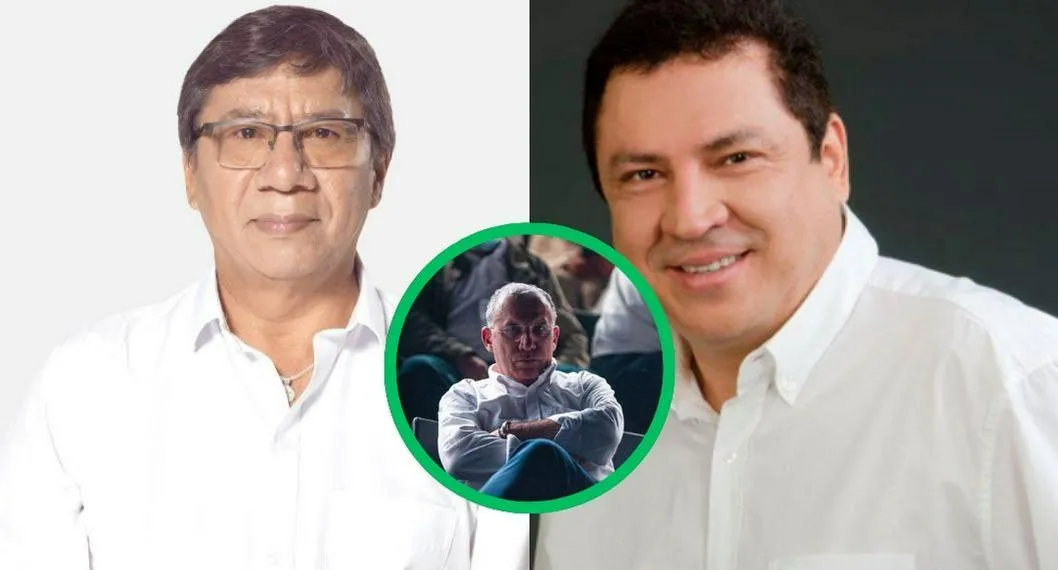 Julio César Estrada (izquierda), que ocupará la curul de Roy Barreras (centro) en el Congreso, y Miguel Pinto (derecha) entrará a la presidencia del Senado.