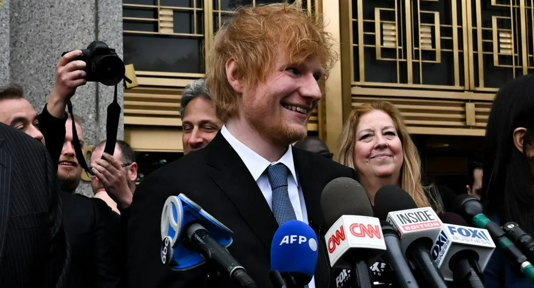 Ed Sheeran sale de la corte de Nueva York que lo absolvió de presunto plagio a Marvin Gaye.