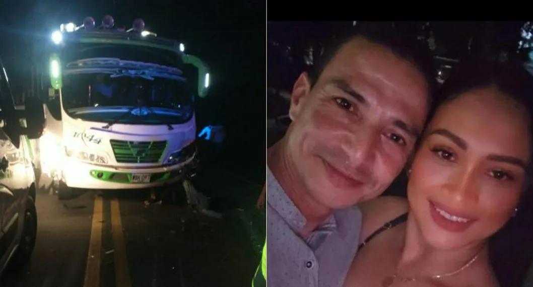 Accidente vía Ibagué–Alvarado; policía y su novia murieron tras chocar con bus