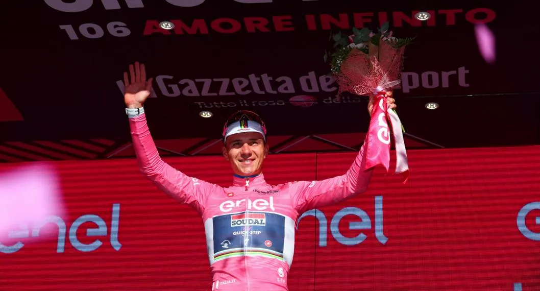 Remco Evenepoel, ganador de la etapa 1 del Giro de Italia.
