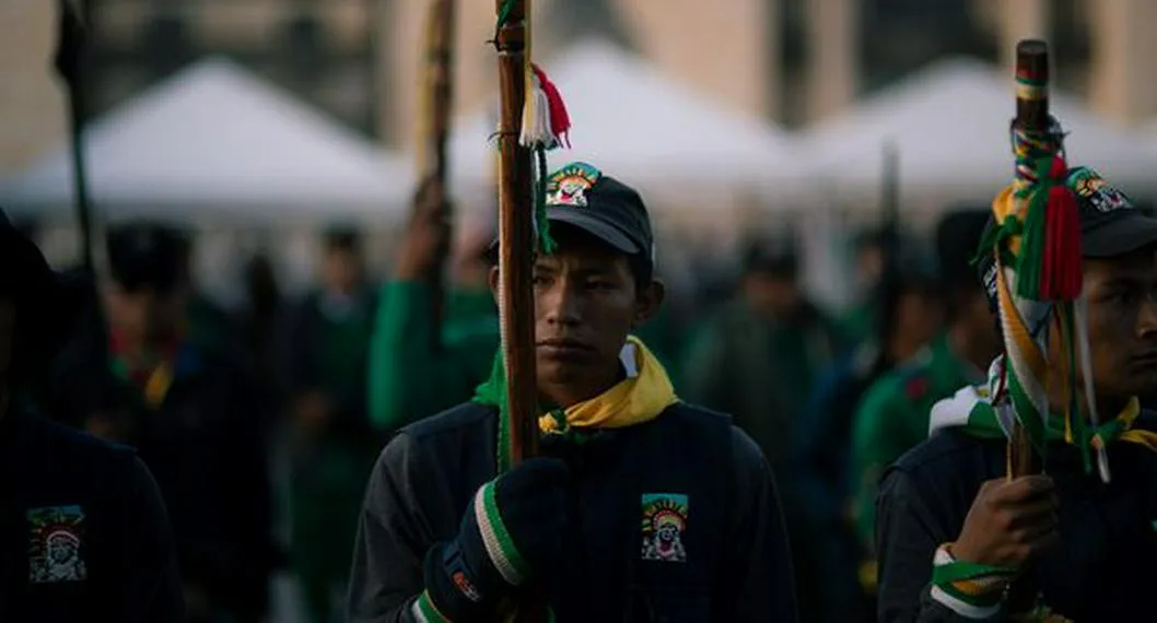 Revelaron los motivos por los que la guardia indigena está en la Plaza de Bolivar, de Bogotá.