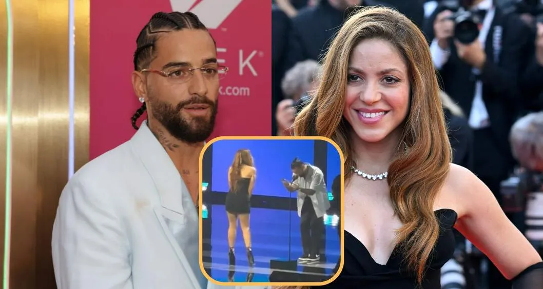Maluma elogió a Shakira y le entregó el galardón a ‘Mujer del año’ en los premios Mujeres Latinas en la Música de Billboard 2023.