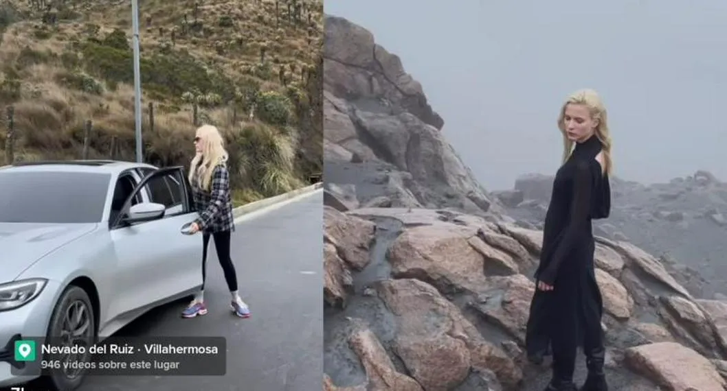 Ucraniana visitó el volcán Nevado del Ruiz y quedó encantada con su belleza