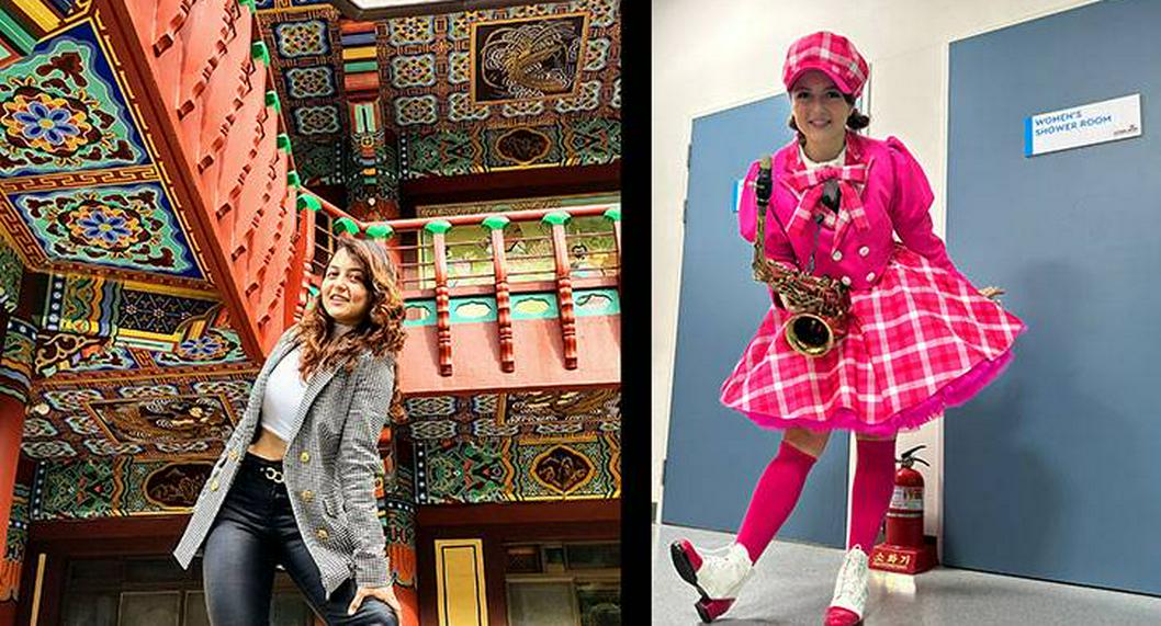 Luisa Montalvo, saxofonista colombiana, toca en el 'Legoland' de Corea del Sur