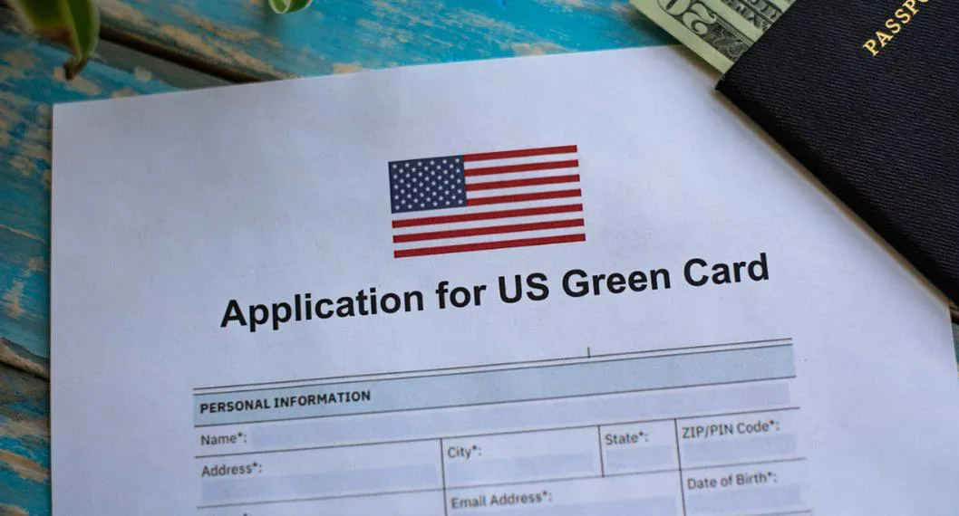 Formulario de aplicación a la 'Green Card', la visa para residencia permanente en Estados Unidos, a la que se llega con la lotería de visas