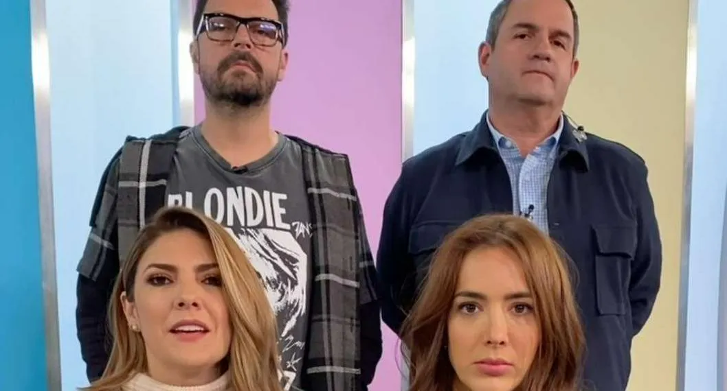 Andrés López, Mauricio Vélez, Ana Karina Soto y Violeta Bergonzi, en nota de 'Buen día, Colombia', de RCN, hizo advertencia porque los suplantan para estafar.