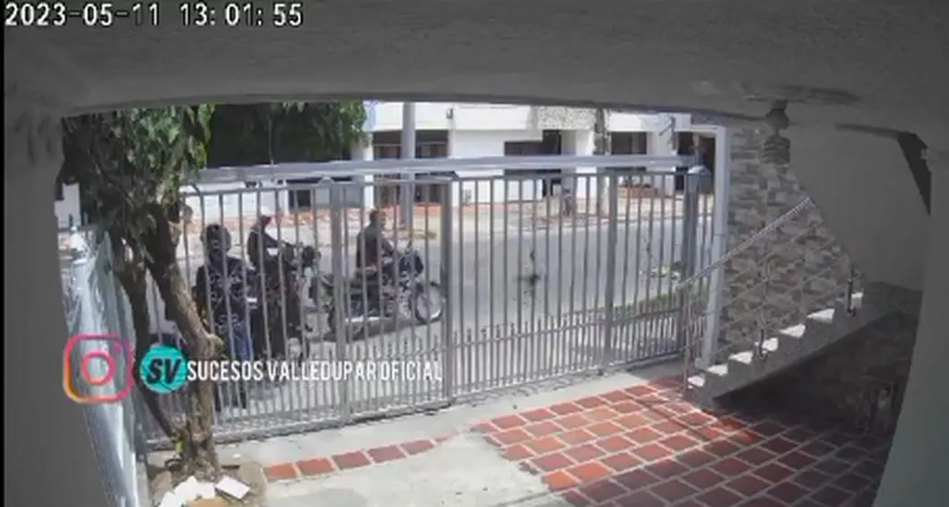 Captura de video del robo en Valledupar a un domiciliario.
