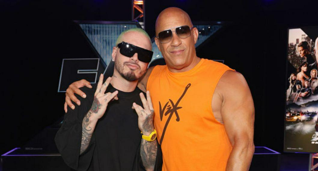 J Balvin y Vin Diesel, que estarán en Rápidos y furiosos. El artista colombiano hará canciones para la banda sonora de la película
