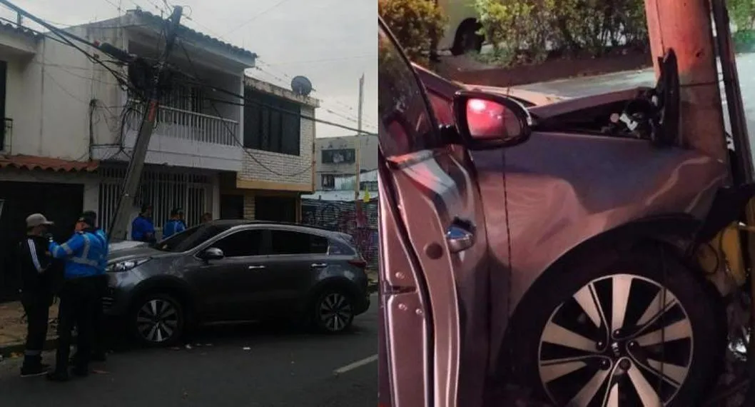 Accidente de tránsito en Ibagué: ebrio al volante chocó contra poste
