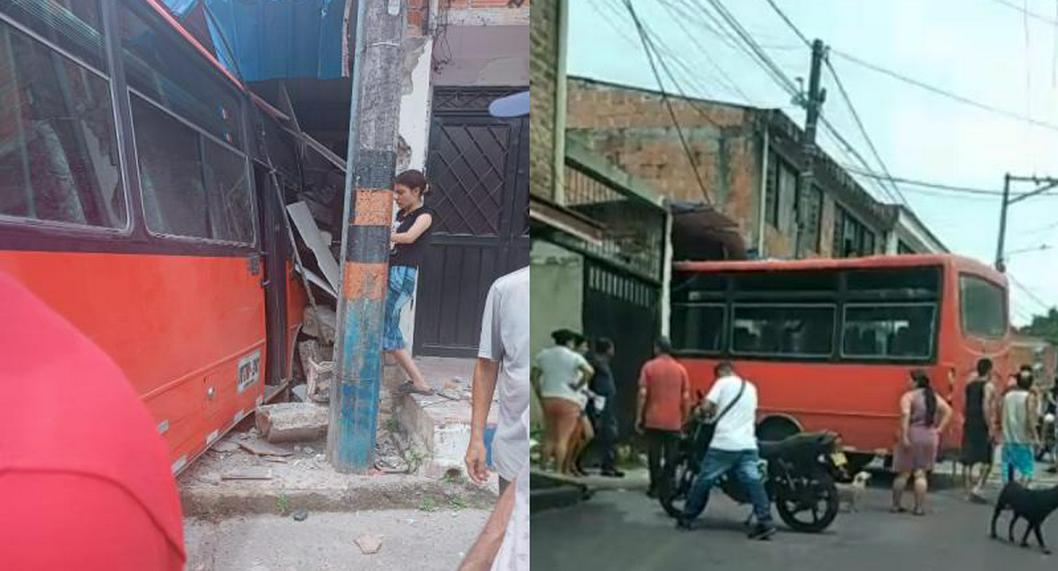 Bus se quedó sin frenos y terminó dentro de casa en Ibagué: revelan detalles