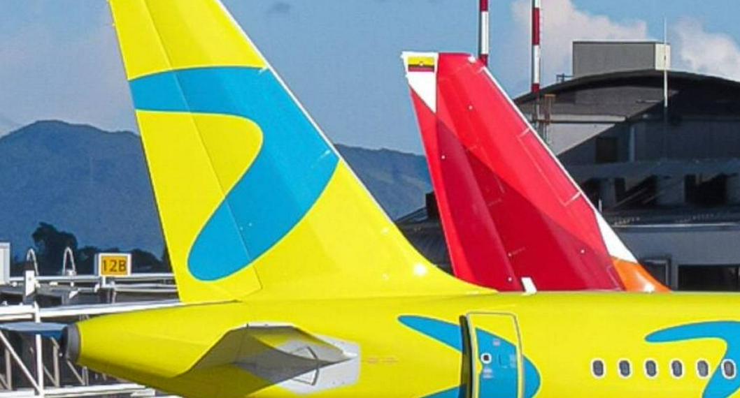 Foto de aviones de Avianca y Viva Air, por las medidas que aplicará la aerocivil luego de la no integración.