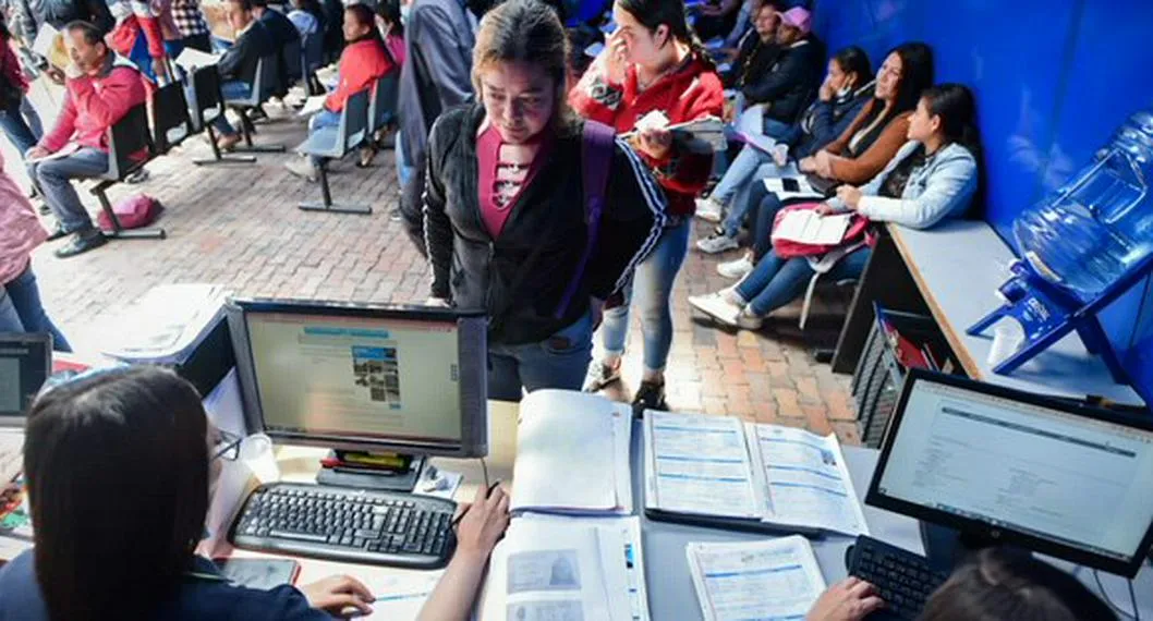Personas en oferta laboral. En relación con vacantes que se habilitaron en Bogotá.
