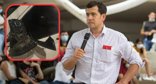 Rodrigo Lara se quejó porque una de las camionetas que recoge las firmas que necesita para ser candidato a la alcaldía de Bogotá fue vandalizada.