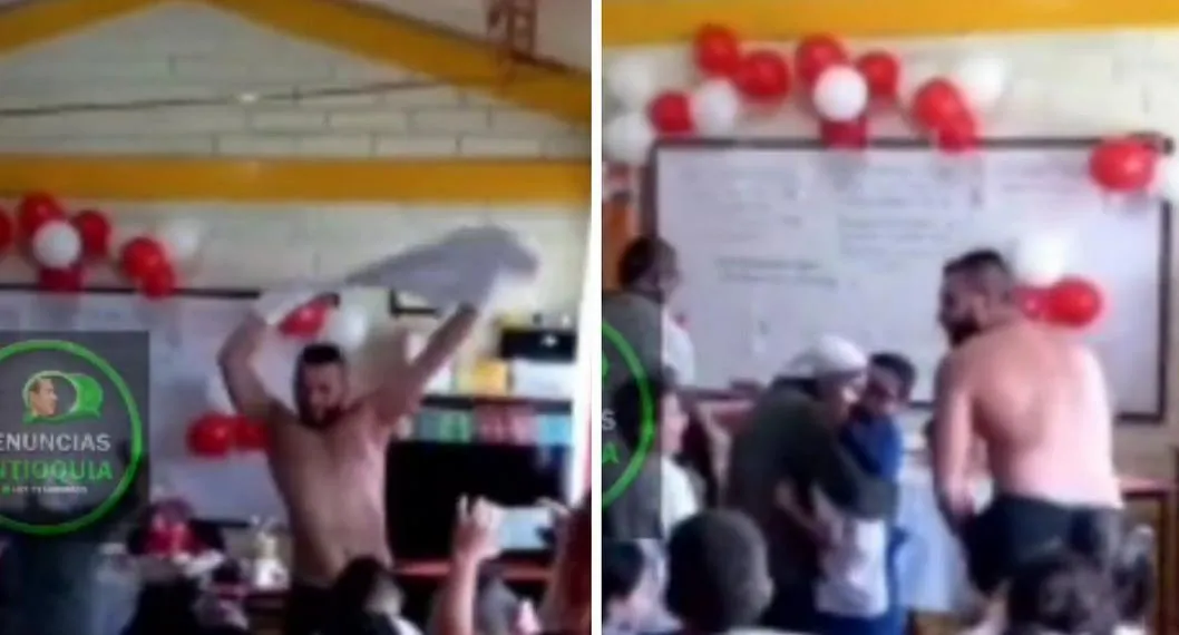 Profesor que se quita ropa y baila frente a estudiantes de colegio en Antioquia