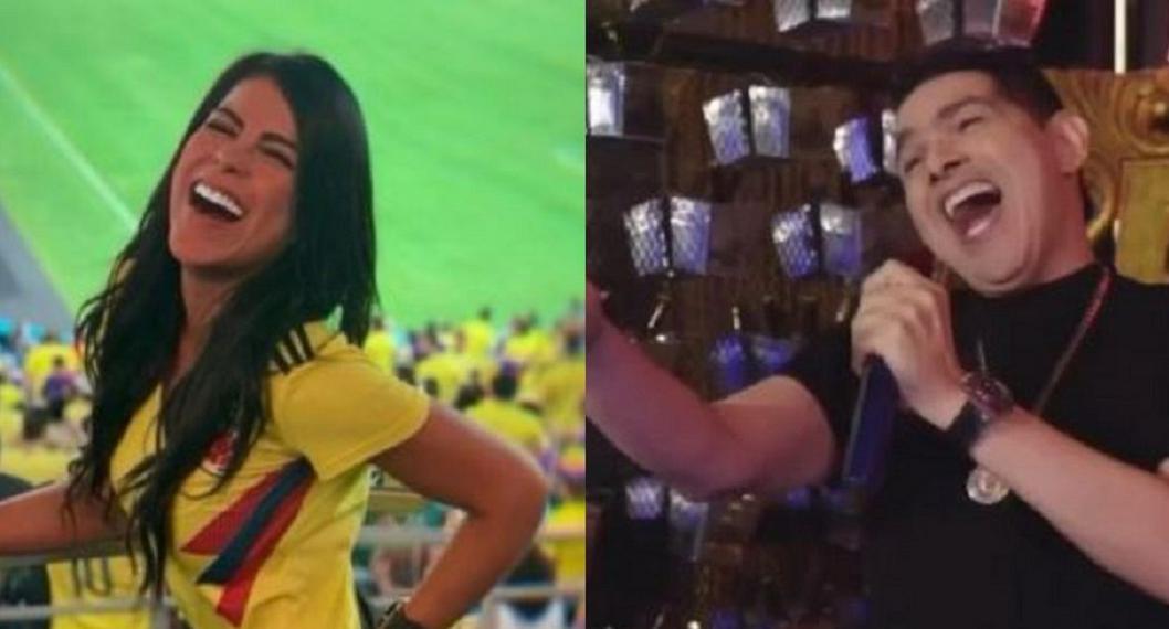 La presentadora Angelica Camacho y el cantante Peter Manjarrés tuvieron pelea en Twitter por diferencias en opiniones de fútbol; qué se dijeron