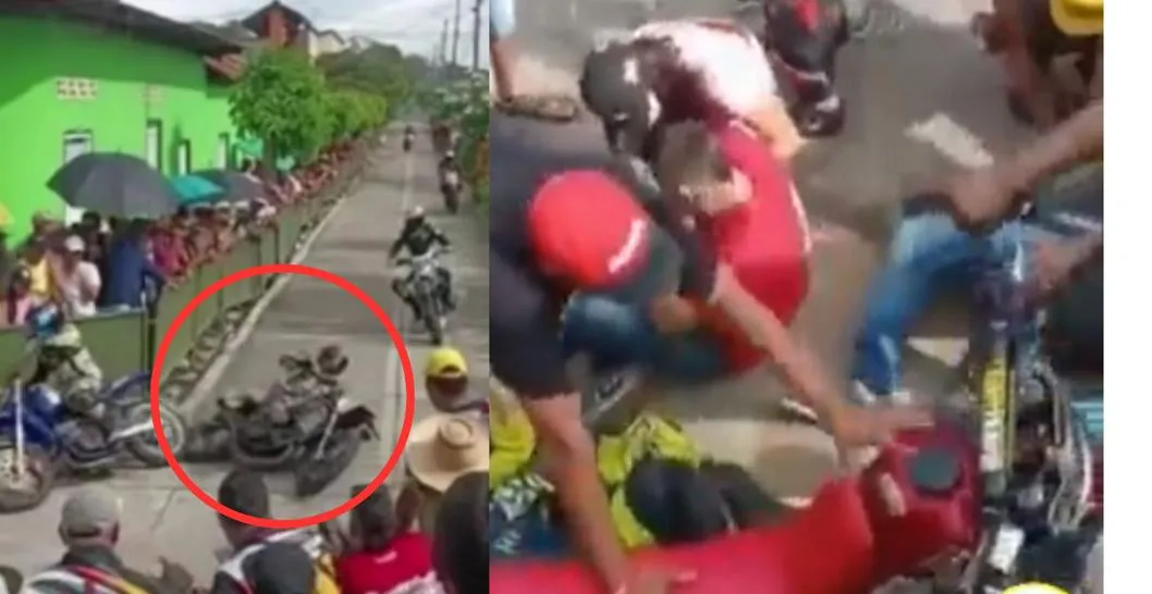El accidente de motos en Tolima quedó en video. 