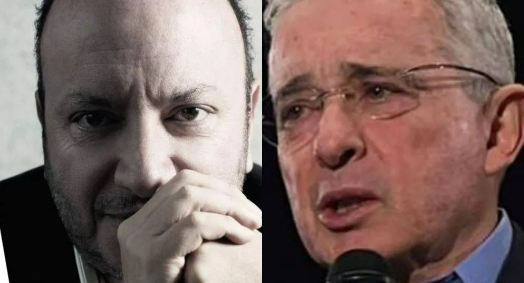 Julio Sánchez Cristo y Álvaro Uribe Vélez, quien lo criticó por anticipar fallo en su contra.