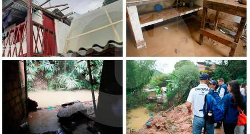 Fuertes lluvias de los últimos días dejan más de 1.300 familias damnificadas en Antioquia