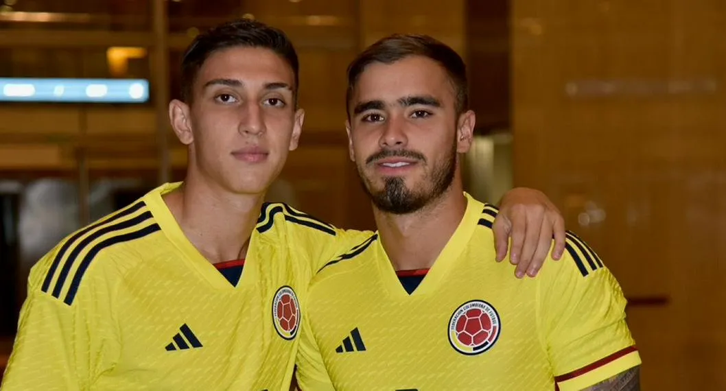 Miguel Monsalve y Tomás Ángel, con la Selección Colombia Sub-20, en nota de cómo lucían cuando eran niños
