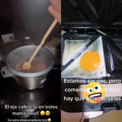 Damnificados por corte de gas cocinan con leña, velas y ollas arroceras