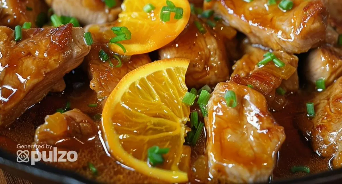 Aprenda a hacer carne de cerdo en salsa de naranja. Esta es la receta con los pasos y los ingredientes que necesita para tener un almuerzo delicioso.