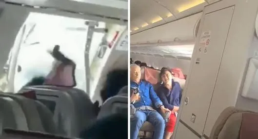 Pasajero abre la puerta de un avión en pleno vuelo y dejó pasajeros heridos