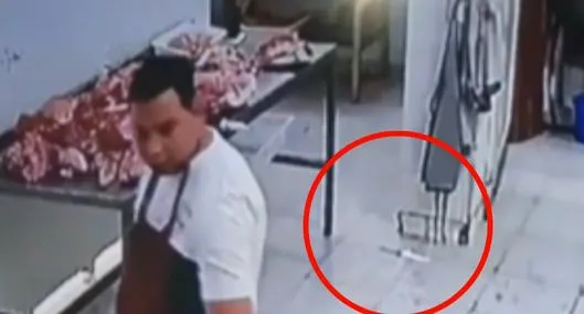 [Video] Cámaras de seguridad captaron supuesto fantasma que agarra cuchillo en carnicería