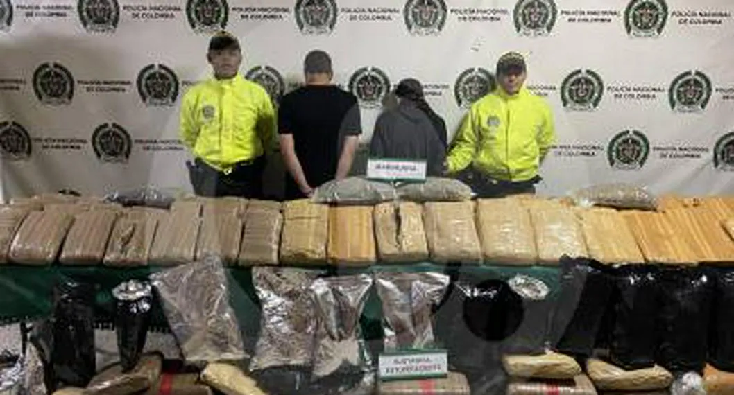 Policía capturó a dos hombres que escondían 134 kilos de marihuana en Buenos Aires