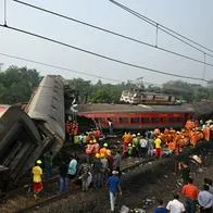 Así quedaron los trenes chocados en India este 3 de junio de 2023. Cifra de muertos.