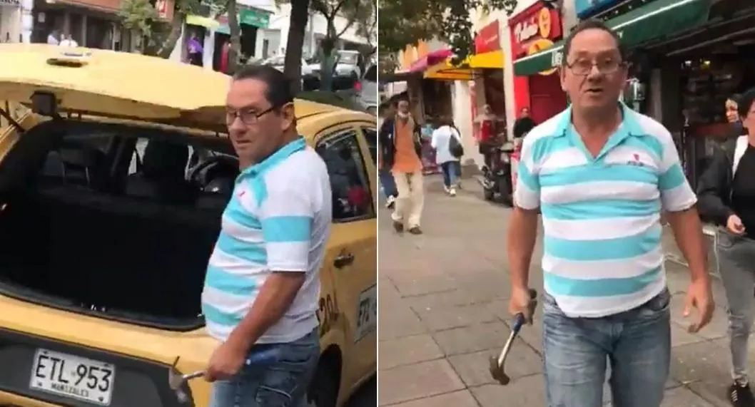 Taxista en Manizales golpeó a joven con un martillo por reclamo de respetar una cebra.